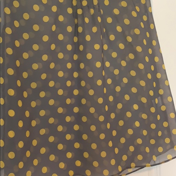 Gray and yellow polka dot sheer tank - Picture 2 of 4